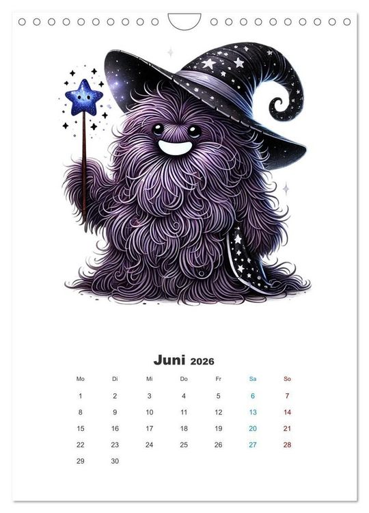 Produktbild: Kuschelmonsterzeit (Wandkalender 2026 DIN A4 hoch), CALVENDO Monatskalender
