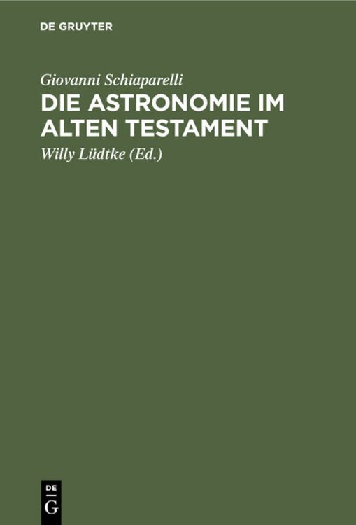Produktbild: Die Astronomie im Alten Testament