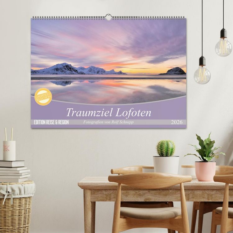 Produktbild: Traumziel Lofoten (Wandkalender 2026 DIN A2 quer), CALVENDO Monatskalender