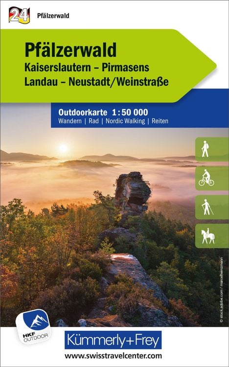 Produktbild: Kümmerly+Frey Outdoorkarte Deutschland 24 Pfälzerwald 1:50.000