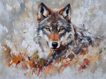 Produktbild: CALVENDO Puzzle W&ouml;lfe schreien in der Kunst f&uuml;r Freiheit und Familie | 1000 Teile Lege-Gr&ouml;&szlig;e 64x48cm Foto-Puzzle f&uuml;r gl&uuml;ckliche Stunden