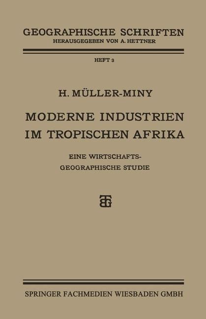 Produktbild: Moderne Industrien im Tropischen Afrika