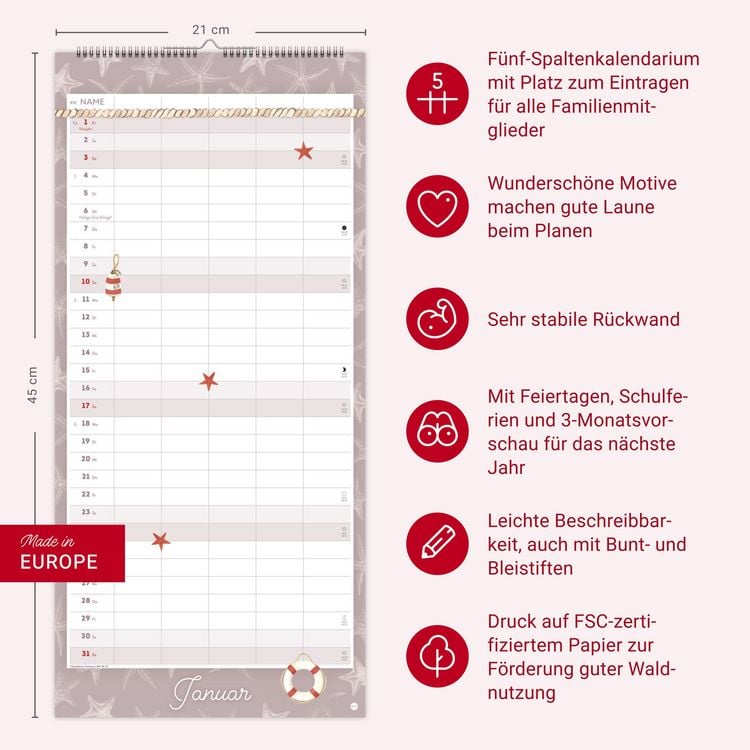 Produktbild: Meer Familie Familienplaner 2027 - Planer f&uuml;r alle an Deck