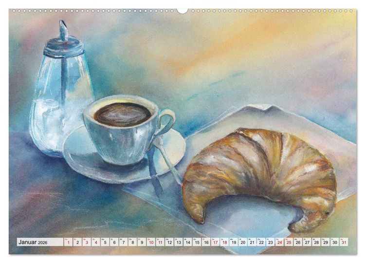 Produktbild: Frankreich Aquarelle (hochwertiger Premium Wandkalender 2026 DIN A2 quer), Kunstdruck in Hochglanz