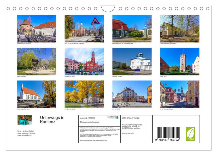 Produktbild: Unterwegs in Kamenz (Wandkalender 2026 DIN A4 quer), CALVENDO Monatskalender