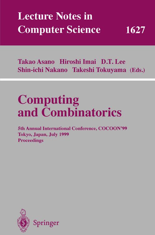 Produktbild: Computing and Combinatorics