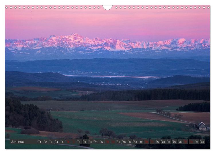 Produktbild: Alpen-Fernsichten von der S&uuml;dwestalb und Oberen Donau (Wandkalender 2026 DIN A3 quer), CALVENDO Monatskalender