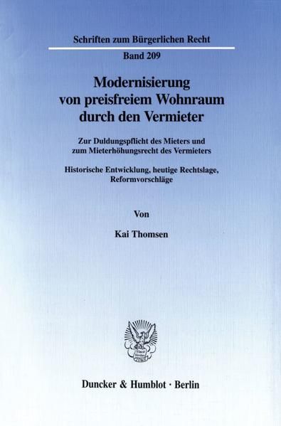 Produktbild: Modernisierung von preisfreiem Wohnraum durch den Vermieter.