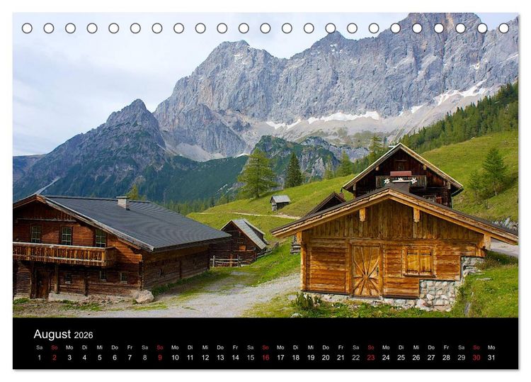 Produktbild: Der Dachstein - Massiv in den Alpen (Tischkalender 2026 DIN A5 quer), CALVENDO Monatskalender