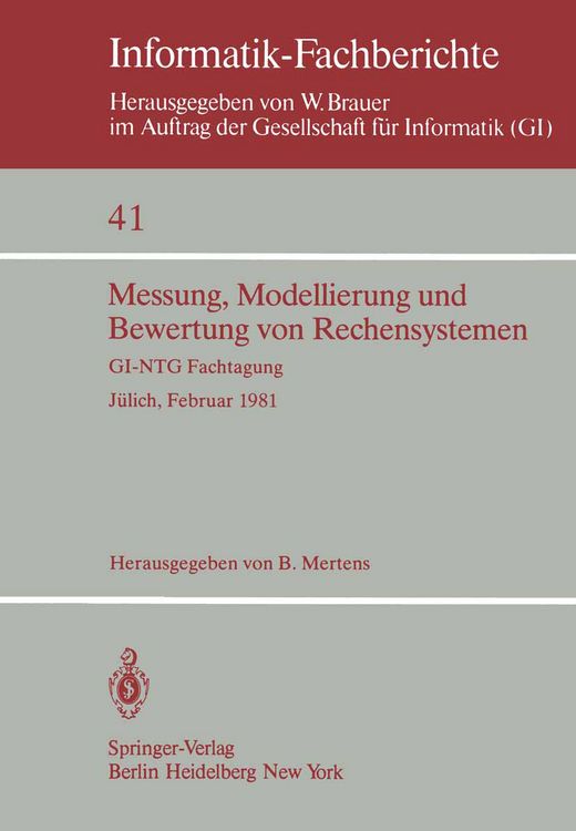 Produktbild: Messung, Modellierung und Bewertung von Rechensystemen