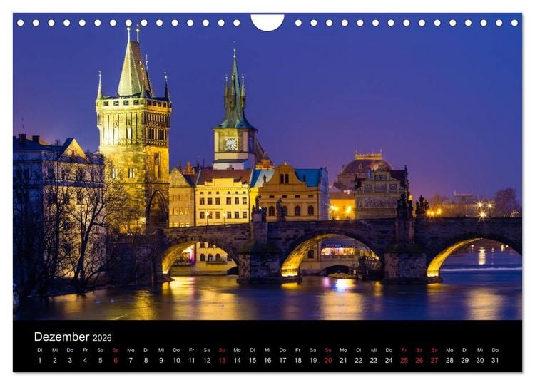 Produktbild: Prag - die goldene Stadt (Wandkalender 2026 DIN A4 quer), CALVENDO Monatskalender