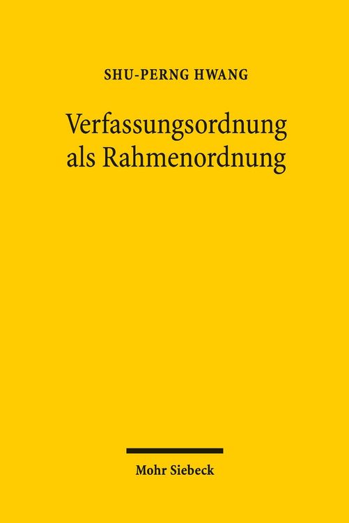 Produktbild: Verfassungsordnung als Rahmenordnung