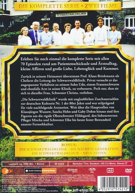 Produktbild: Die Schwarzwaldklinik - Die komplette Serie [20 DVDs]