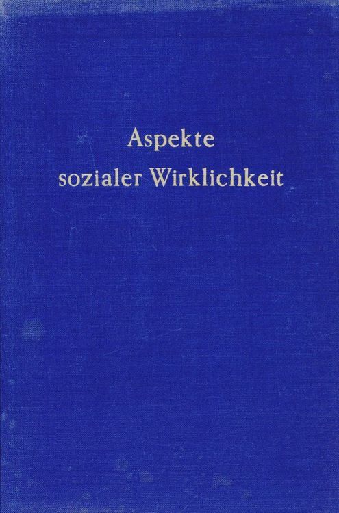 Produktbild: Aspekte sozialer Wirklichkeit.