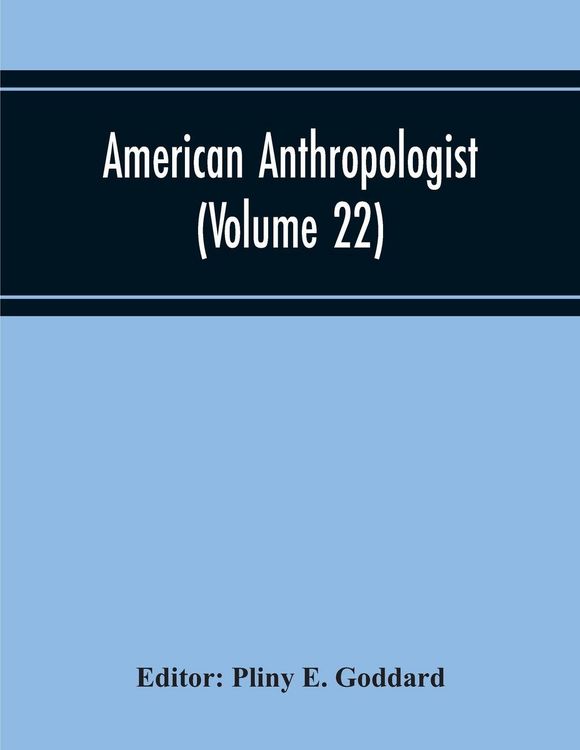 Produktbild: American Anthropologist (Volume 22)