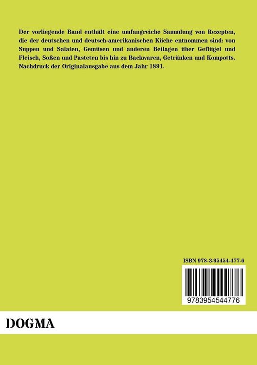 Produktbild: Das allgemeine Kochbuch f&uuml;r die deutsche und deutsch-amerikanische K&uuml;che