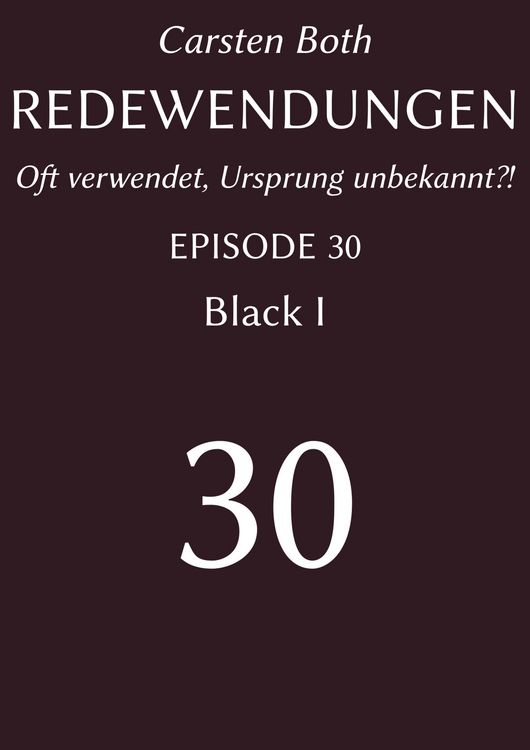 Produktbild: Redewendungen: Black I