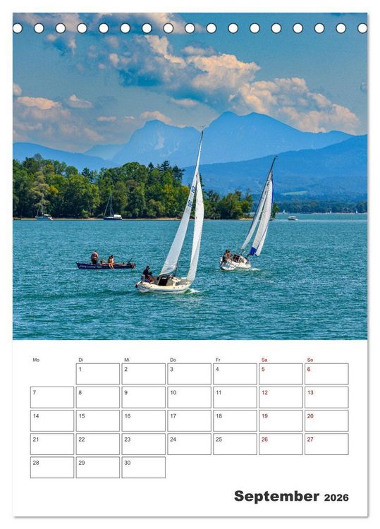 Produktbild: Urlaub in Oberbayern - zwischen Watzmann und Chiemsee (Tischkalender 2026 DIN A5 hoch), CALVENDO Monatskalender