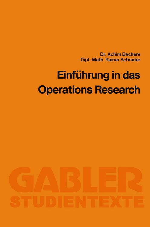 Produktbild: Einf&uuml;hrung in das Operations Research