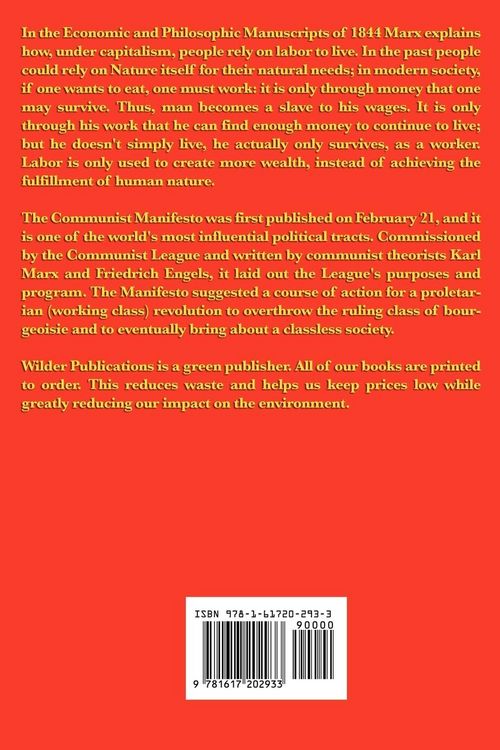 Produktbild: Economic and Philosophic Manuscripts of 1844 and the Manifesto of the Communist Party
