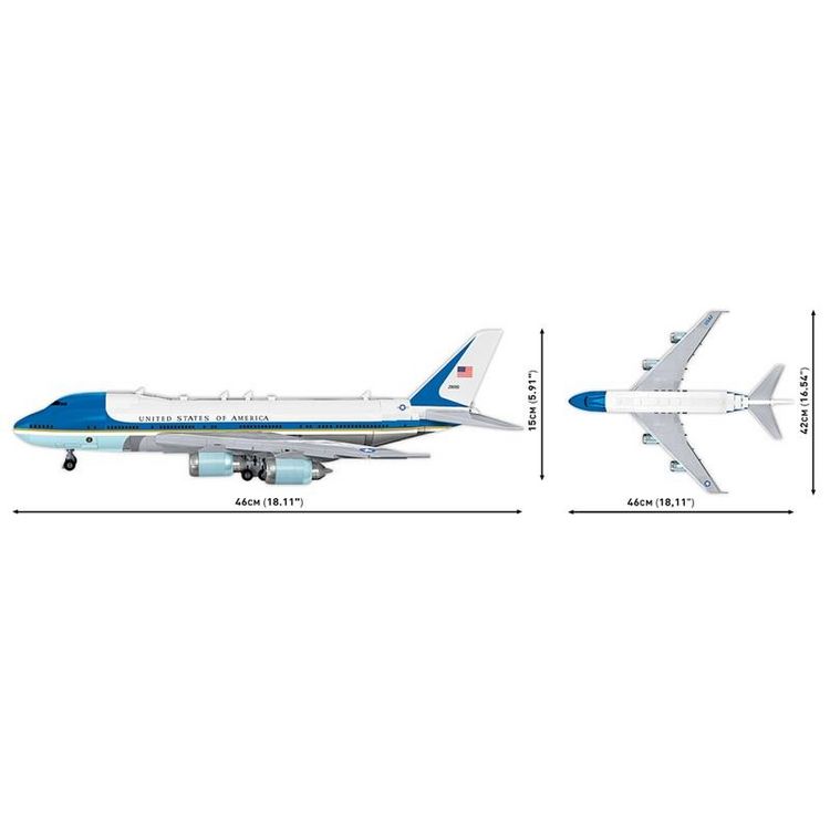 Produktbild: COBI 26610 - Boeing 747 Air Force One, Bausatz, 1087 Klemmbausteine