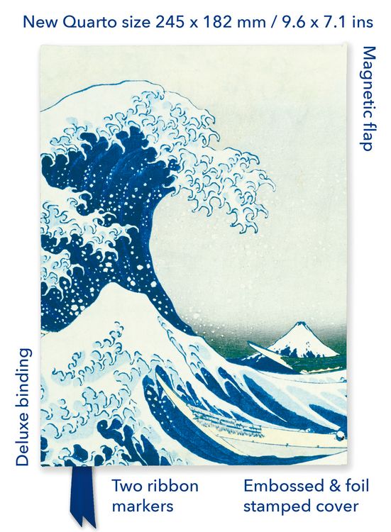 Produktbild: Premium Notizbuch Quartformat: Katsushika Hokusai, Die Welle