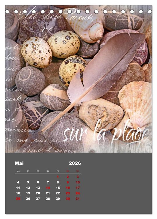 Produktbild: Geschenke vom Meer (Tischkalender 2026 DIN A5 hoch), CALVENDO Monatskalender