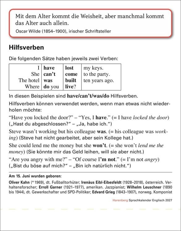 Produktbild: Englisch Sprachkalender 2027 - Englisch lernen leicht gemacht - Tagesabrei&szlig;kalender