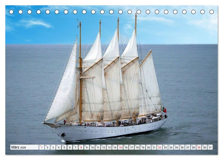 Produktbild: Windjammertreffen - Segelschiffe zu Gast in Bremerhaven (Tischkalender 2026 DIN A5 quer), CALVENDO Monatskalender