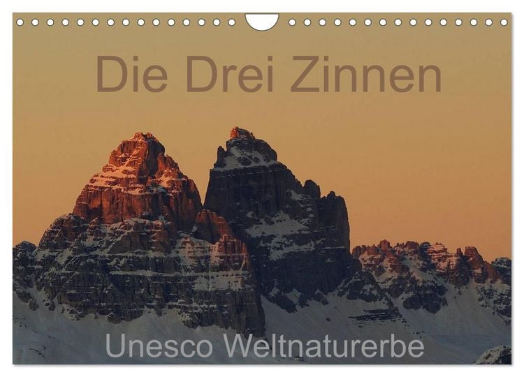 Produktbild: Die Drei Zinnen - Unesco Weltnaturerbe (Wandkalender 2026 DIN A4 quer), CALVENDO Monatskalender