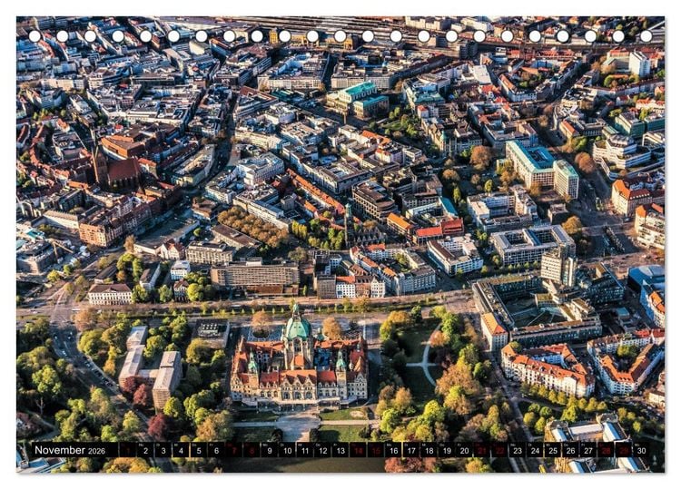 Produktbild: Hannover - Luftige Einblicke (Tischkalender 2026 DIN A5 quer), CALVENDO Monatskalender