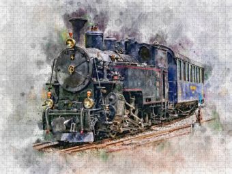 Produktbild: CALVENDO Puzzle Dampflokomotive | 1000 Teile Lege-Gr&ouml;&szlig;e 64x48cm Foto-Puzzle f&uuml;r gl&uuml;ckliche Stunden