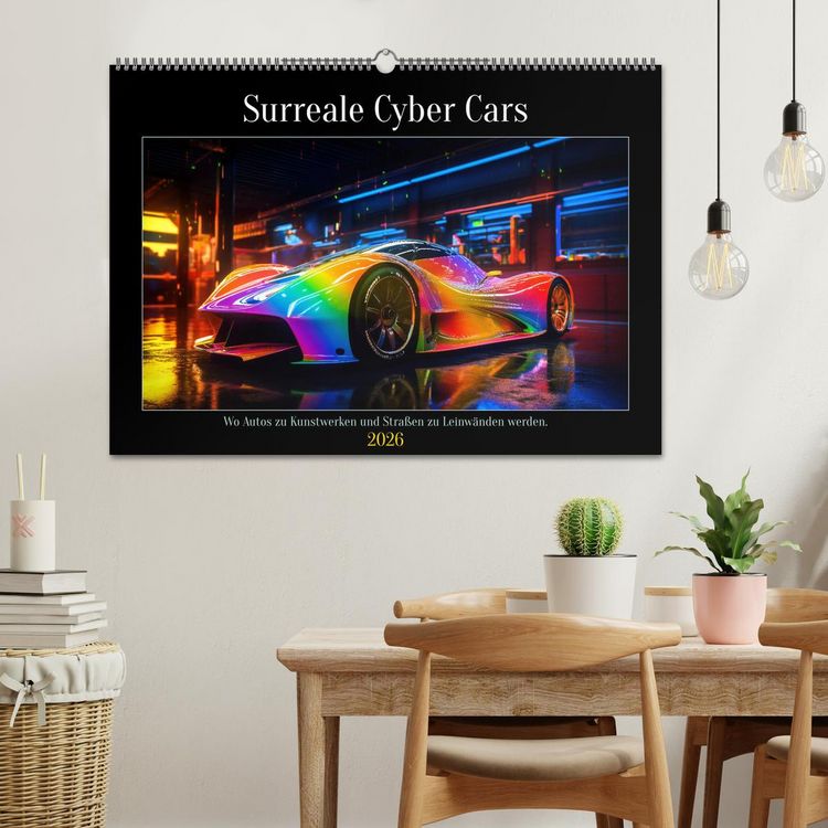 Produktbild: Surreale Cyber Cars (Wandkalender 2026 DIN A2 quer), CALVENDO Monatskalender