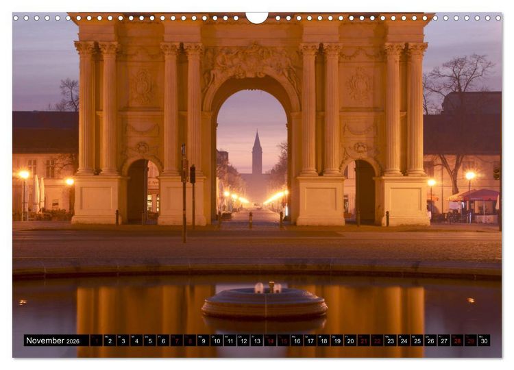 Produktbild: Potsdam zwischen Nacht und blauer Stunde (Wandkalender 2026 DIN A3 quer), CALVENDO Monatskalender
