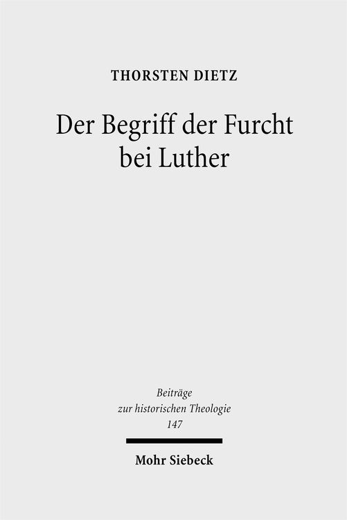 Produktbild: Der Begriff der Furcht bei Luther