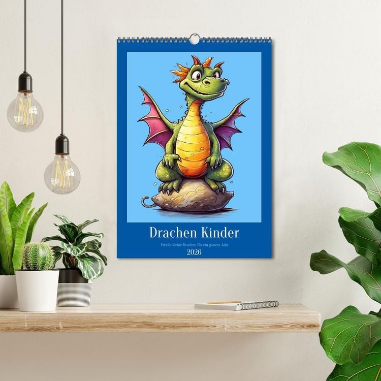 Produktbild: Drachen Kinder (Wandkalender 2026 DIN A3 hoch), CALVENDO Monatskalender
