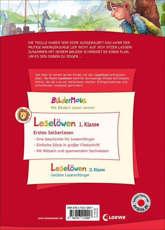 Produktbild: Lesel&ouml;wen 1. Klasse - Der mutigste Wikinger der Welt (Gro&szlig;buchstabenausgabe)