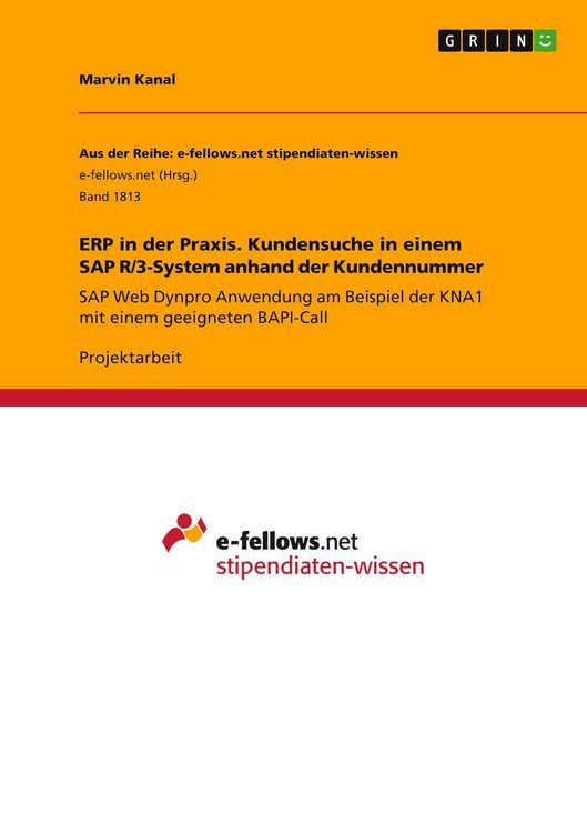 Produktbild: ERP in der Praxis. Kundensuche in einem SAP R/3-System anhand der Kundennummer