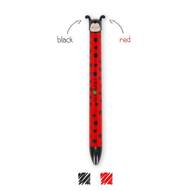 Produktbild: Legami Zweifarbiger Kugelschreiber - Click&Clack - Ladybug "Get Lucky"