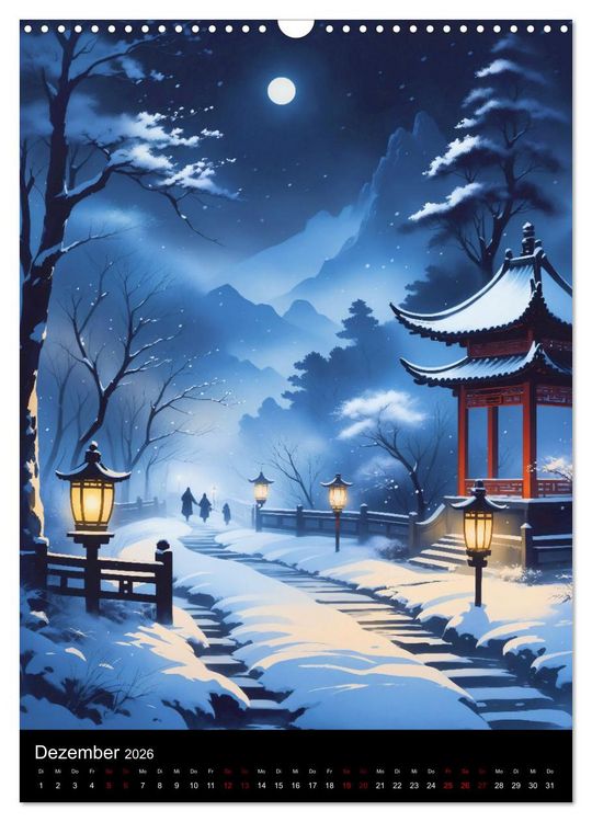 Produktbild: Asiatische Inspiration Fern&ouml;stlicher Art - Dunkle Werke (Wandkalender 2026 DIN A3 hoch), CALVENDO Monatskalender