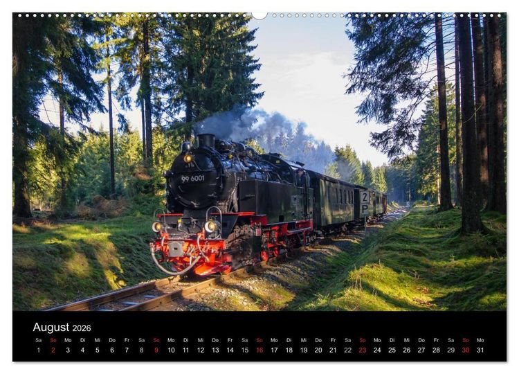 Produktbild: Unter Dampf in Sachsen Anhalt 2.0 (Wandkalender 2026 DIN A2 quer), CALVENDO Monatskalender