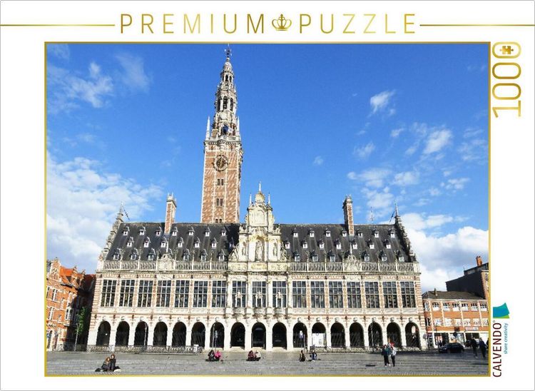 Produktbild: CALVENDO Puzzle Universit&auml;tsbibliothek in L&ouml;wen (Leuven), Belgien | 1000 Teile Lege-Gr&ouml;&szlig;e 64x48cm Foto-Puzzle f&uuml;r gl&uuml;ckliche Stunden
