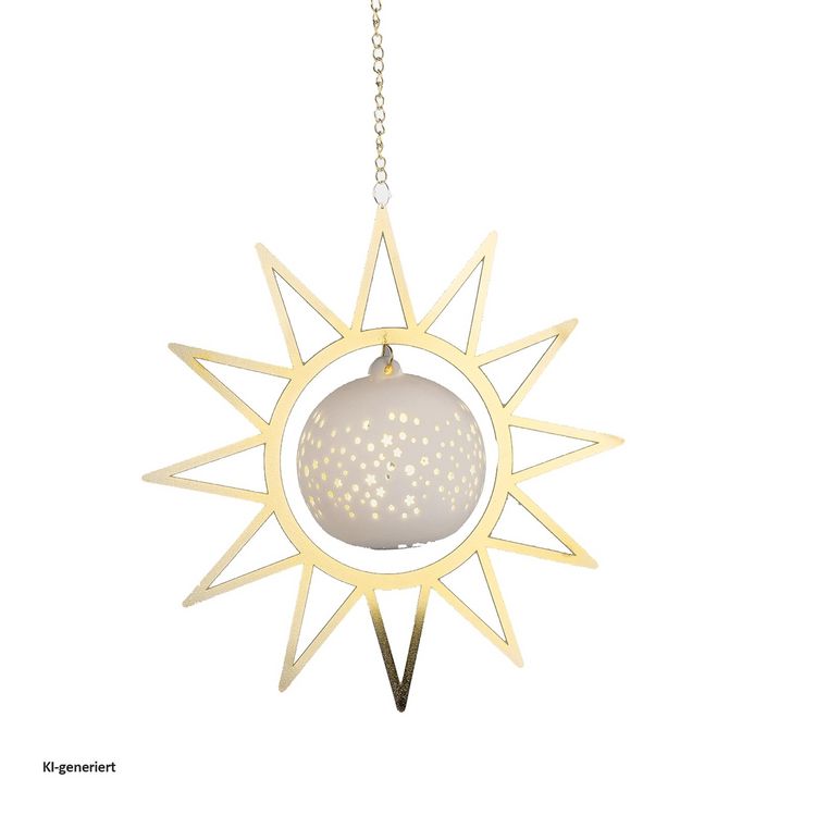 Produktbild: formano LED Stern mit Kugelleuchte und Sternchenmuster Fensterdeko Weihnachten &Oslash; 25 cm