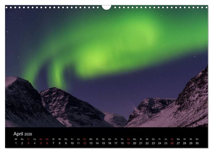 Produktbild: Nordlichter (Wandkalender 2026 DIN A3 quer), CALVENDO Monatskalender