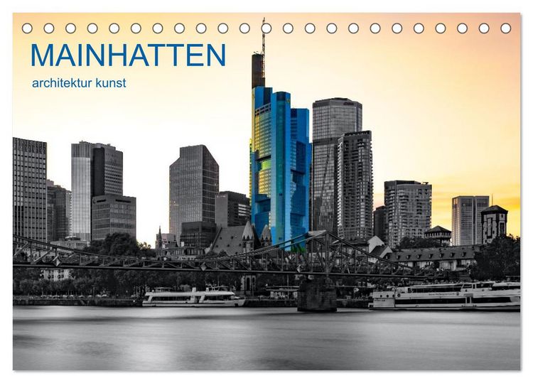 Produktbild: MAINHATTEN architektur kunst (Tischkalender 2026 DIN A5 quer), CALVENDO Monatskalender