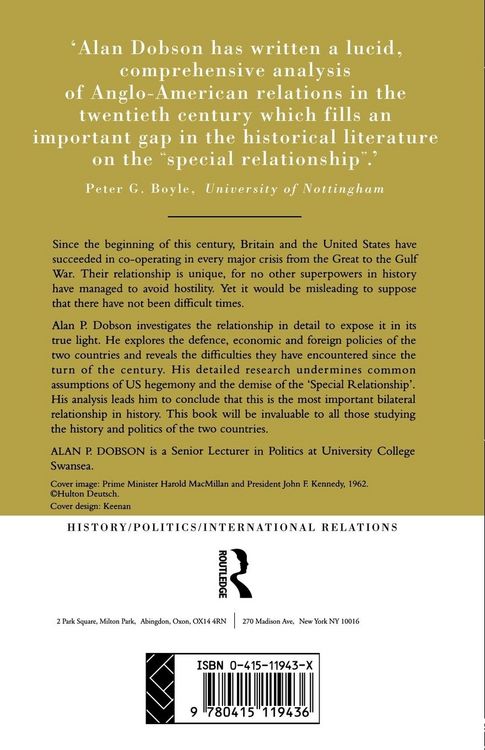 Produktbild: Anglo-American Relations in the Twentieth Century