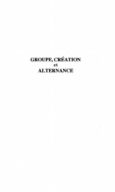Produktbild: Groupe, creation et alternance