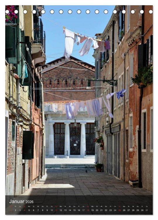 Produktbild: Fotografischer Streifzug durch Venedig (Tischkalender 2026 DIN A5 hoch), CALVENDO Monatskalender