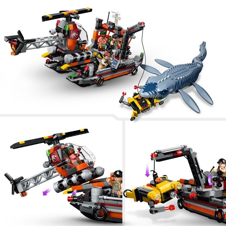 Produktbild: LEGO Jurassic World 77983 Mosasaurier-Angriff auf das Boot, Bauspielzeug f&uuml;r Kinder ab 7 Jahren