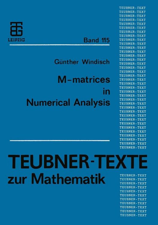 Produktbild: M-matrices in Numerical Analysis
